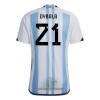 Officiële Voetbalshirt Argentinië Dybala 21 Thuis WK 2022 - Heren